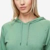 Women's Pullover Hoodie Basel Micro Modal Stretch Sage Green -Derek Rose Shop womens jersey pullover hoodie basel 14 micro modal stretch green creative