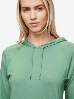 Women's Pullover Hoodie Basel Micro Modal Stretch Sage Green