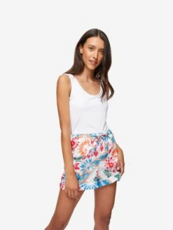 Women's Lounge Shorts Ledbury 60 Cotton Batiste White 13 Women's Lounge Shorts Ledbury 60 Cotton Batiste White -Derek Rose Shop womens lounge shorts ledbury 60 cotton batiste white creative
