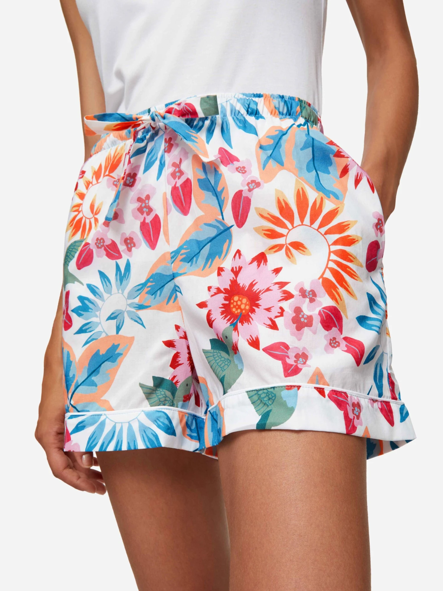 Women's Lounge Shorts Ledbury 60 Cotton Batiste White 5 Women's Lounge Shorts Ledbury 60 Cotton Batiste White - Image 3