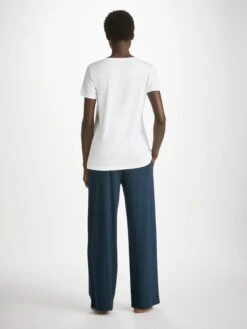 Women's Lounge Trousers Basel Micro Modal Stretch Navy -Derek Rose Shop womens lounge trousers basel micro modal stretch navy back 82dd9b01 e3f2 4d8c 8e24 913eecefb1d6