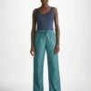 Women's Lounge Trousers Kate 9 Cotton Jacquard Teal