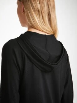 Women's Pullover Hoodie Basel Micro Modal Stretch Black -Derek Rose Shop womens pullover hoodie basel micro modal stretch black hood a374e7a1 5214 4901 8461 319044afe12b