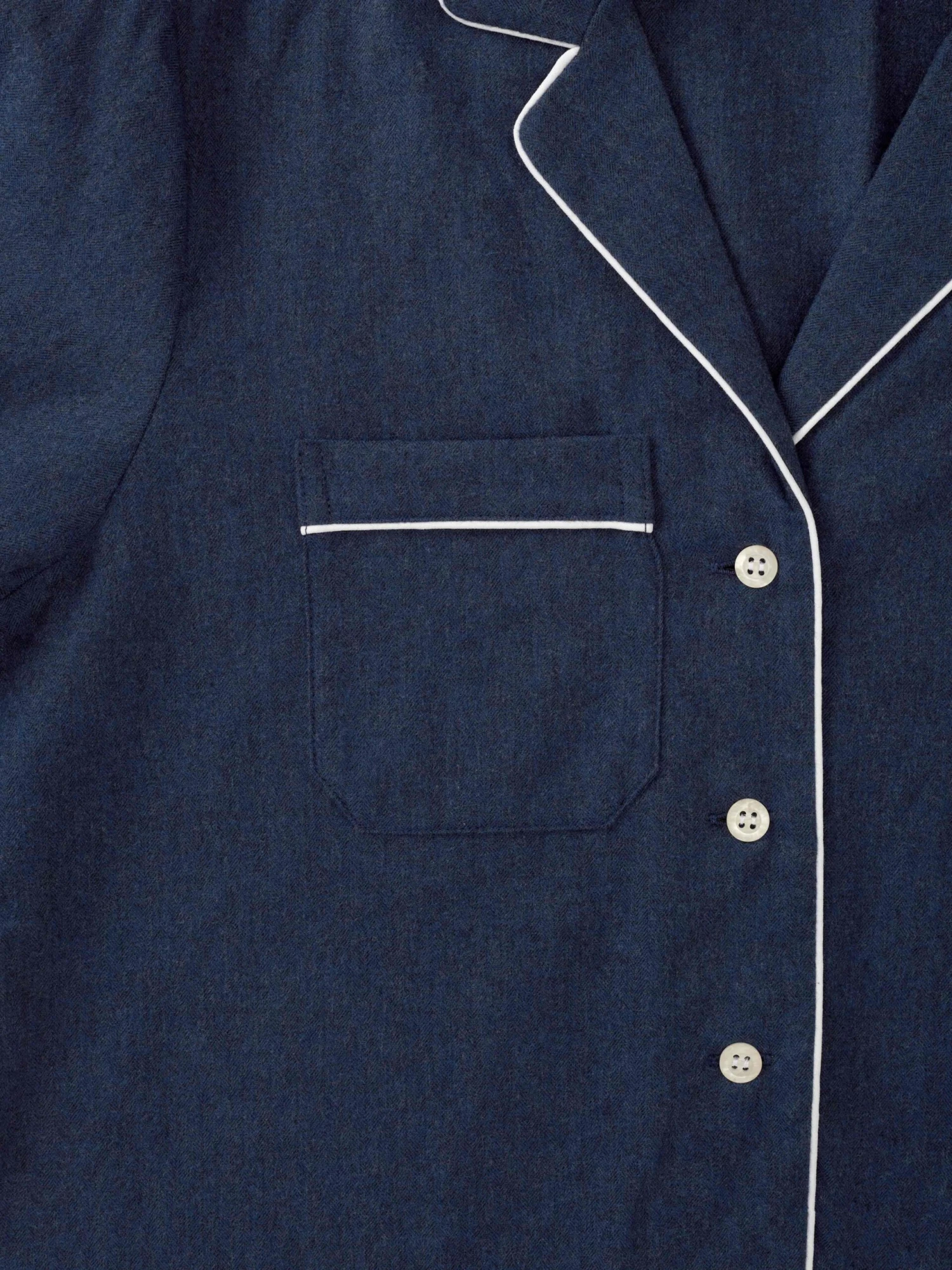 Women's Pyjamas Balmoral 3 Brushed Cotton Navy 10 Women's Pyjamas Balmoral 3 Brushed Cotton Navy - Image 8