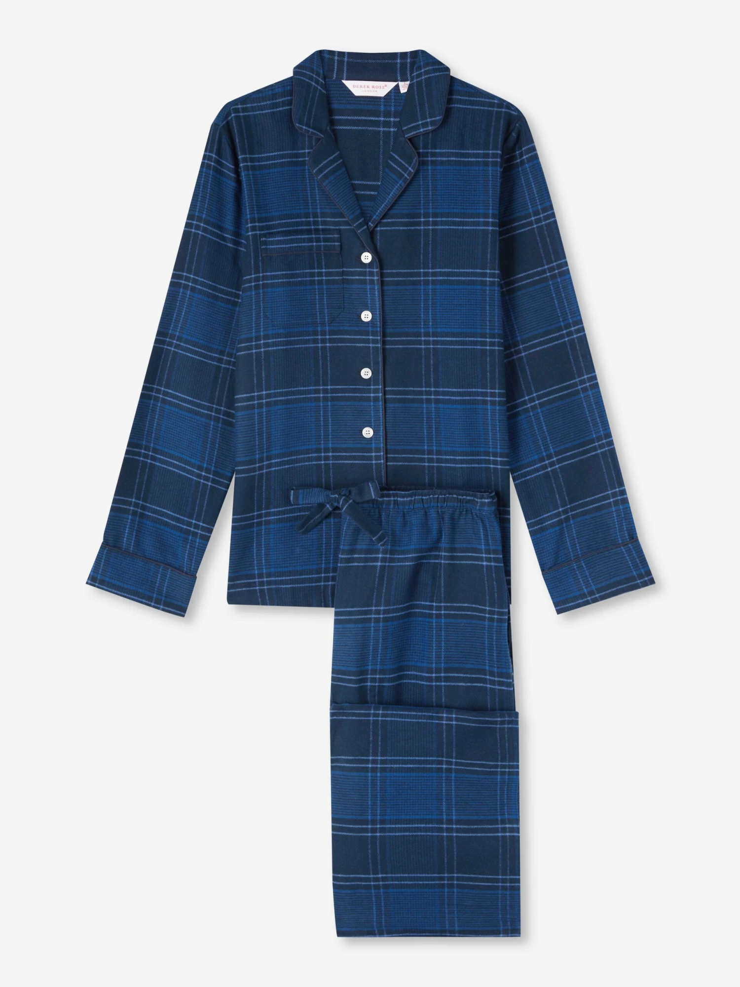 Women's Pyjamas Kelburn 27 Brushed Cotton Navy 4 Women's Pyjamas Kelburn 27 Brushed Cotton Navy - Image 2