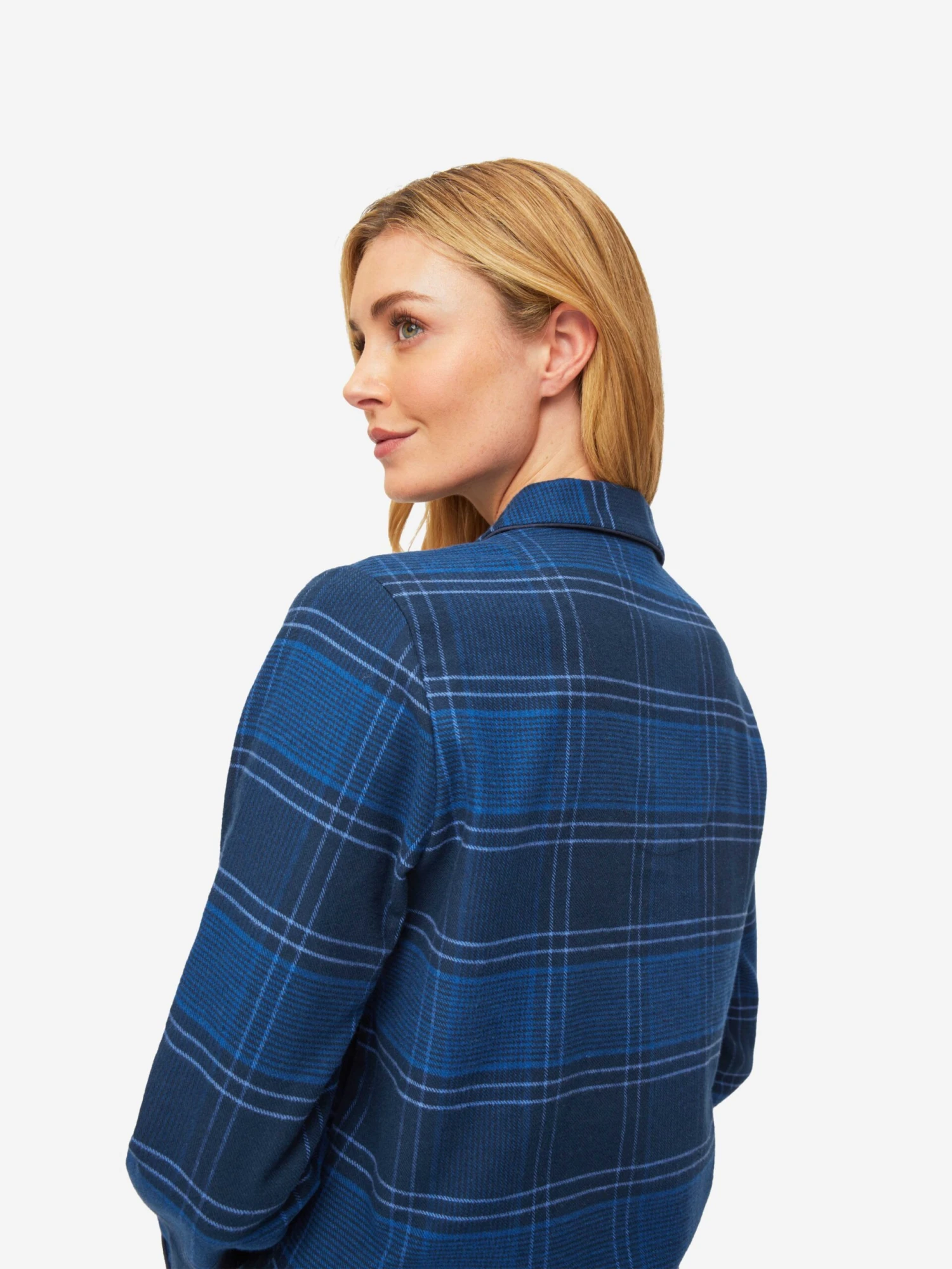 Women's Pyjamas Kelburn 27 Brushed Cotton Navy 9 Women's Pyjamas Kelburn 27 Brushed Cotton Navy - Image 7