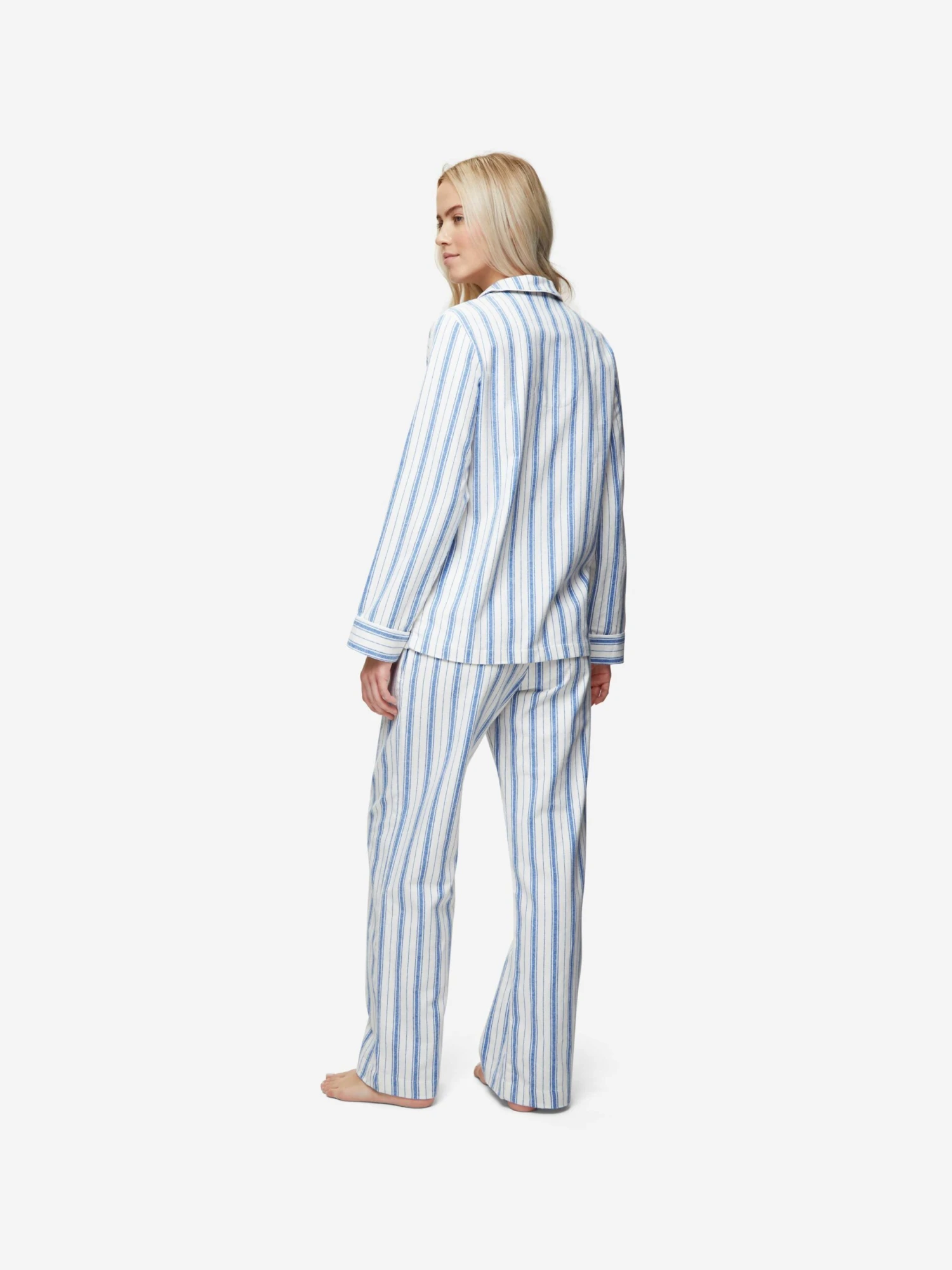 Women's Pyjamas Kelburn 31 Brushed Cotton Blue 6 Women's Pyjamas Kelburn 31 Brushed Cotton Blue - Image 4
