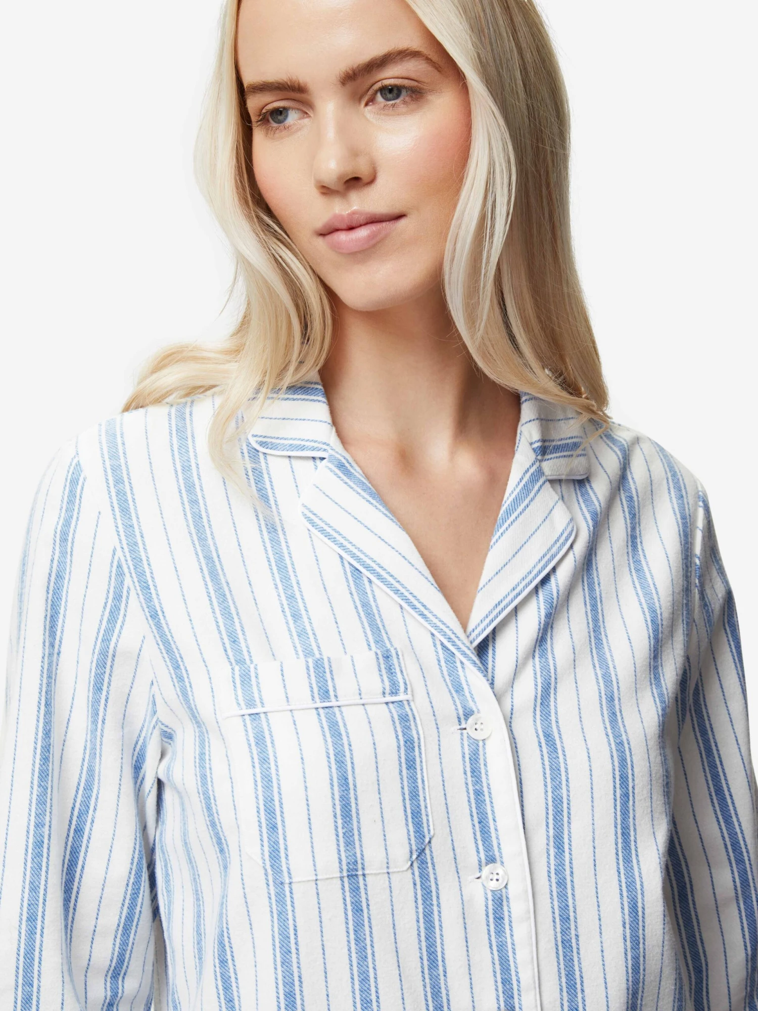 Women's Pyjamas Kelburn 31 Brushed Cotton Blue 8 Women's Pyjamas Kelburn 31 Brushed Cotton Blue - Image 6