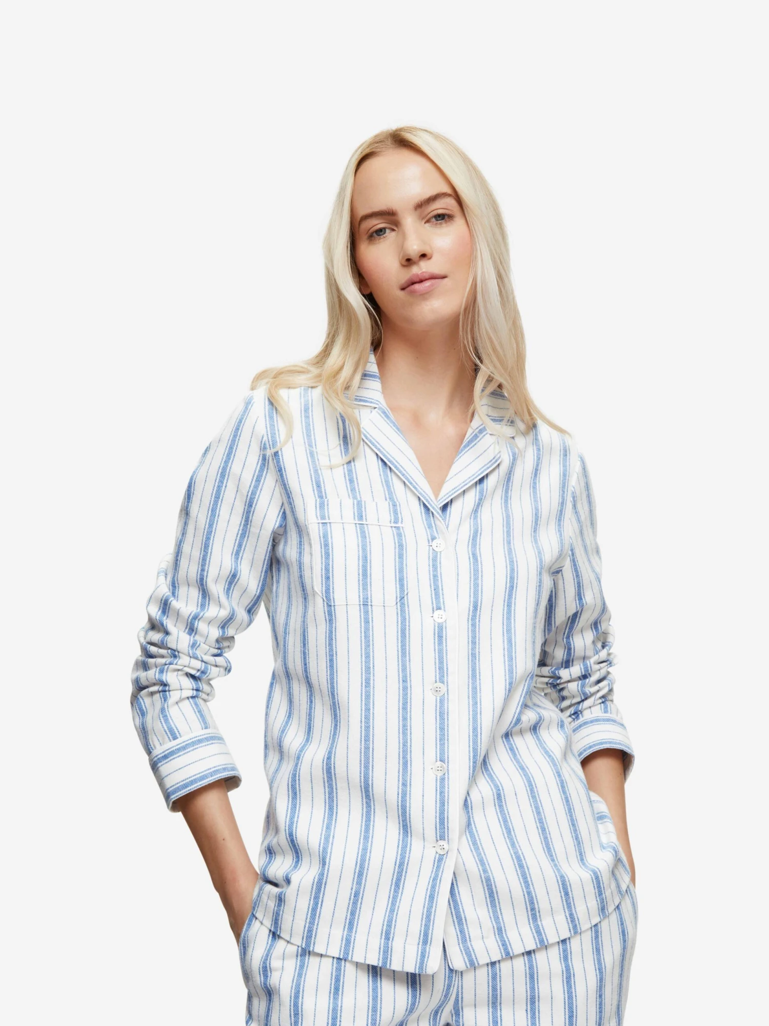Women's Pyjamas Kelburn 31 Brushed Cotton Blue 7 Women's Pyjamas Kelburn 31 Brushed Cotton Blue - Image 5