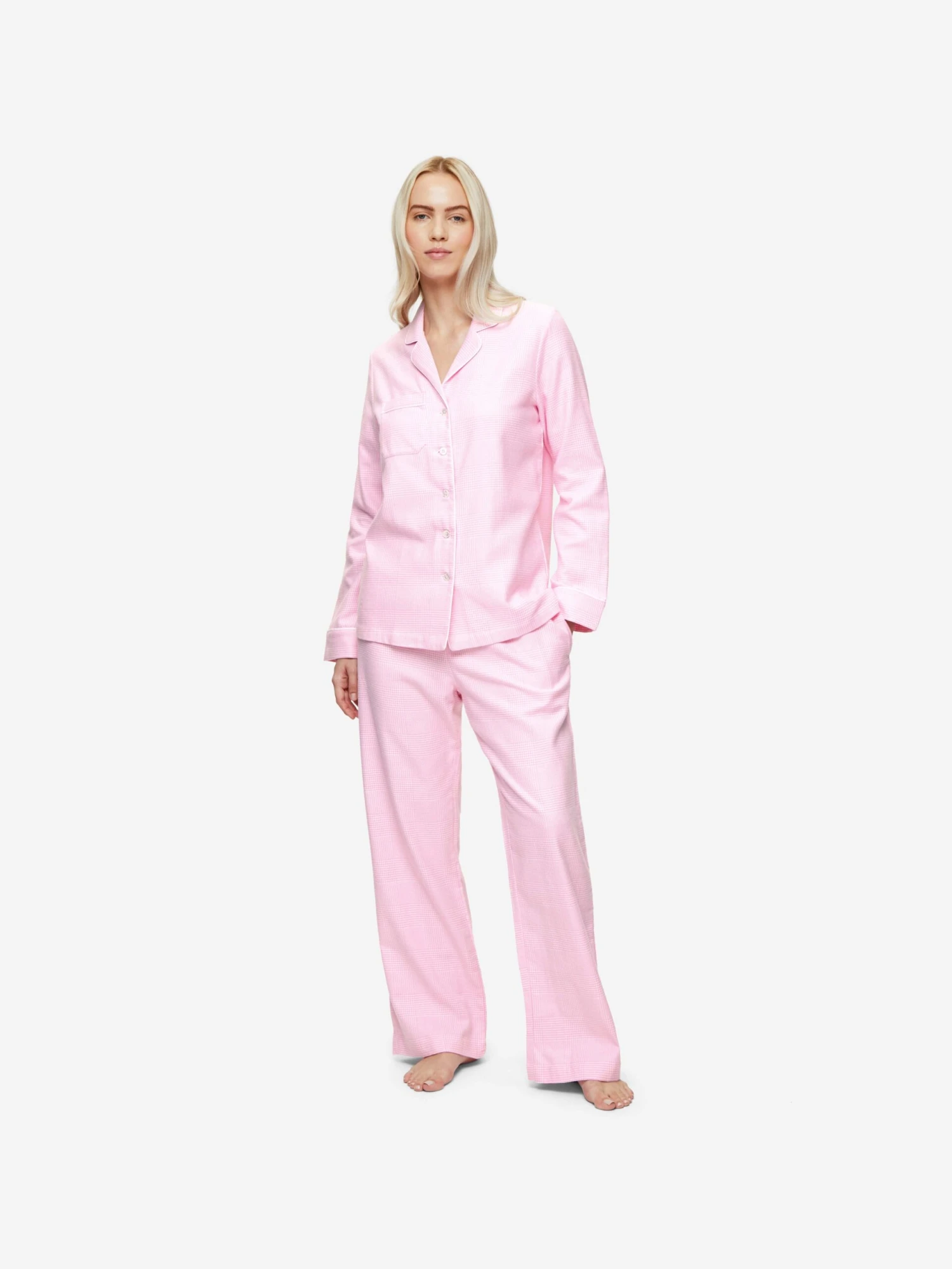 Women's Pyjamas Kelburn 32 Brushed Cotton Pink 6 Women's Pyjamas Kelburn 32 Brushed Cotton Pink - Image 4