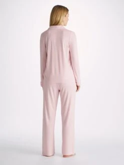 Women's Pyjamas Lara Micro Modal Stretch Ballet Pink -Derek Rose Shop womens pyjamas lara micro modal stretch ballet pink back
