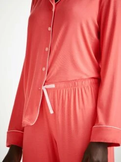 Women's Pyjamas Lara Micro Modal Stretch Coral -Derek Rose Shop womens pyjamas lara micro modal stretch pink crop