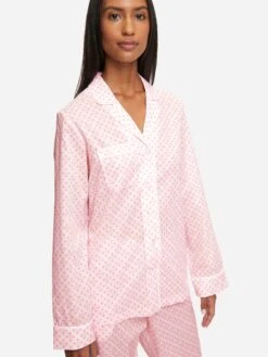 Women's Pyjamas Ledbury 56 Cotton Batiste Pink 11 Women's Pyjamas Ledbury 56 Cotton Batiste Pink -Derek Rose Shop womens pyjamas ledbury 56 cotton batiste pink creative