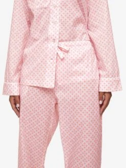 Women's Pyjamas Ledbury 56 Cotton Batiste Pink 12 Women's Pyjamas Ledbury 56 Cotton Batiste Pink -Derek Rose Shop womens pyjamas ledbury 56 cotton batiste pink set