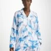 Women's Pyjamas Ledbury 67 Cotton Batiste Blue -Derek Rose Shop womens pyjamas ledbury 67 cotton batiste blue crop