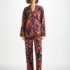 Women's Pyjamas Ledbury 68 Cotton Batiste Navy -Derek Rose Shop womens pyjamas ledbury 68 cotton batiste navy front