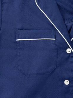 Women's Pyjamas Lombard 6 Cotton Jacquard Navy 17 Women's Pyjamas Lombard 6 Cotton Jacquard Navy -Derek Rose Shop womens pyjamas lombard 6 cotton jacquard navy monogram