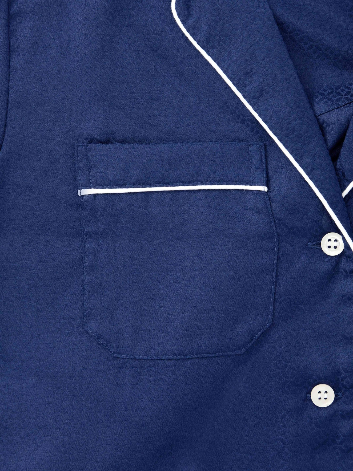 Women's Pyjamas Lombard 6 Cotton Jacquard Navy 10 Women's Pyjamas Lombard 6 Cotton Jacquard Navy - Image 8