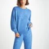 Women's Relaxed Sweater Daphne Cashmere Cornflower 2 Women's Relaxed Sweater Daphne Cashmere Cornflower -Derek Rose Shop womens relaxed sweater daphne cashmere blue creative
