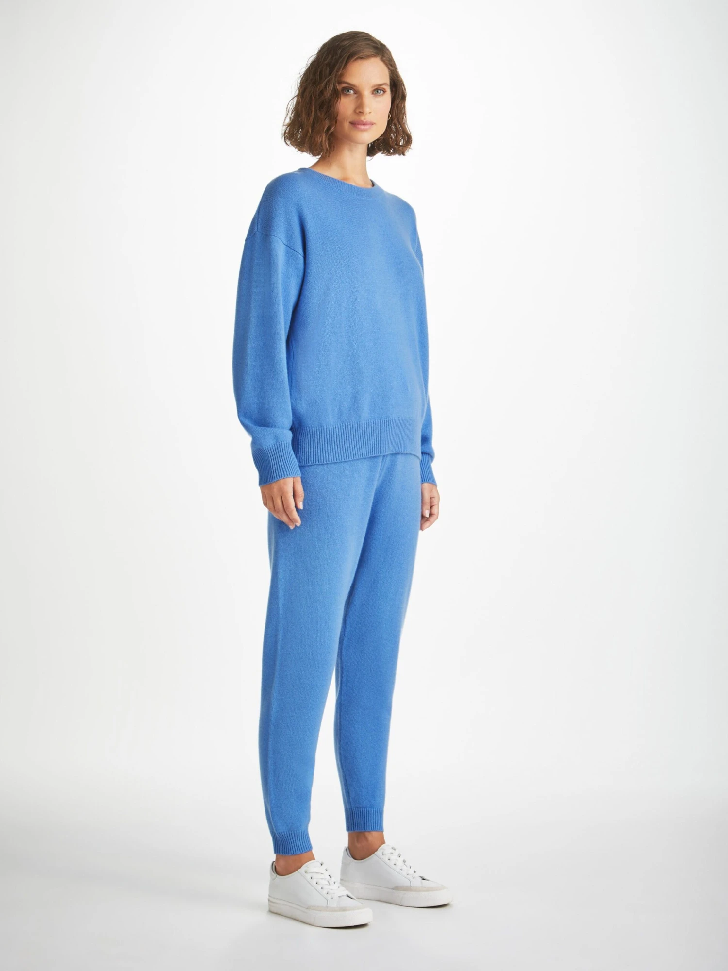 Women's Relaxed Sweater Daphne Cashmere Cornflower 5 Women's Relaxed Sweater Daphne Cashmere Cornflower - Image 3