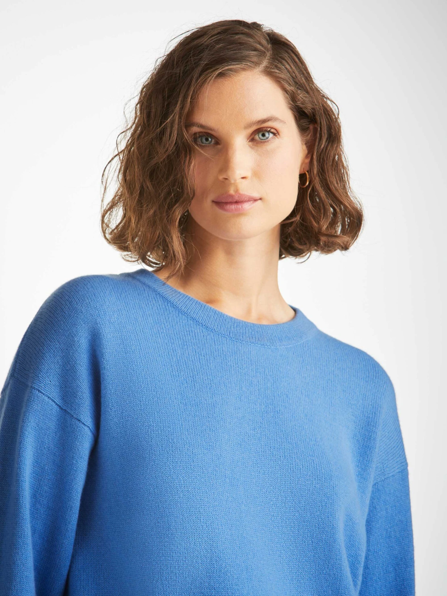 Women's Relaxed Sweater Daphne Cashmere Cornflower 7 Women's Relaxed Sweater Daphne Cashmere Cornflower - Image 5