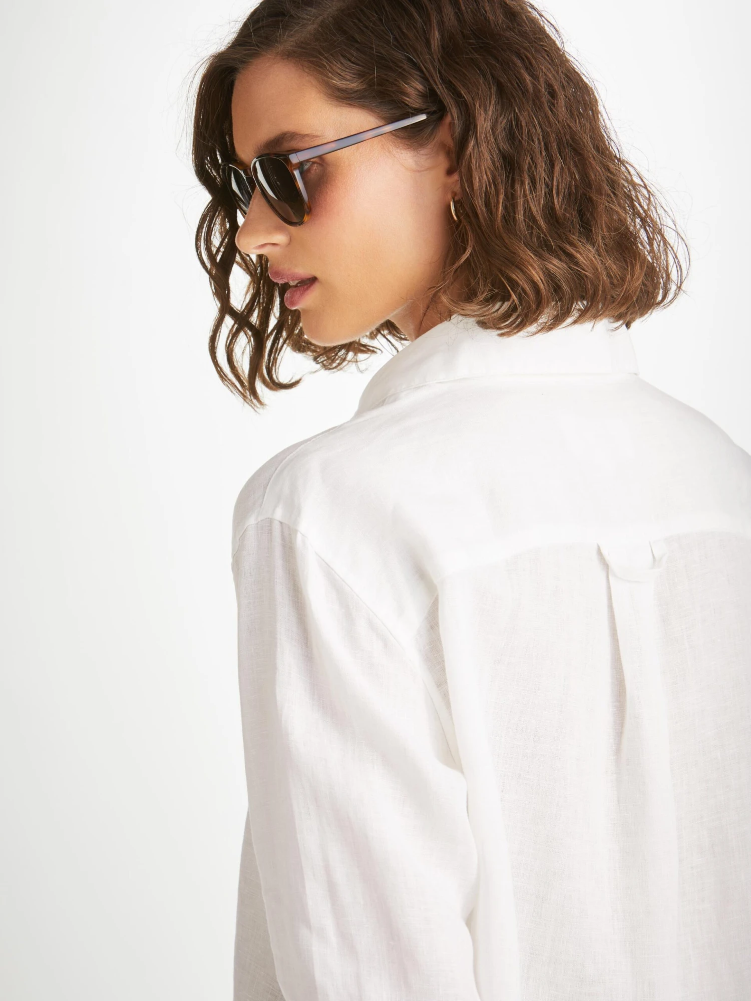 Women's Shirt Sicily Linen White 8 Women's Shirt Sicily Linen White - Image 6