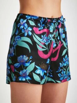 Women's Short Cami Pyjamas Brindisi 101 Silk Satin Black 11 Women's Short Cami Pyjamas Brindisi 101 Silk Satin Black -Derek Rose Shop womens short cami pyjamas brindisi 101 silk satin black shorts