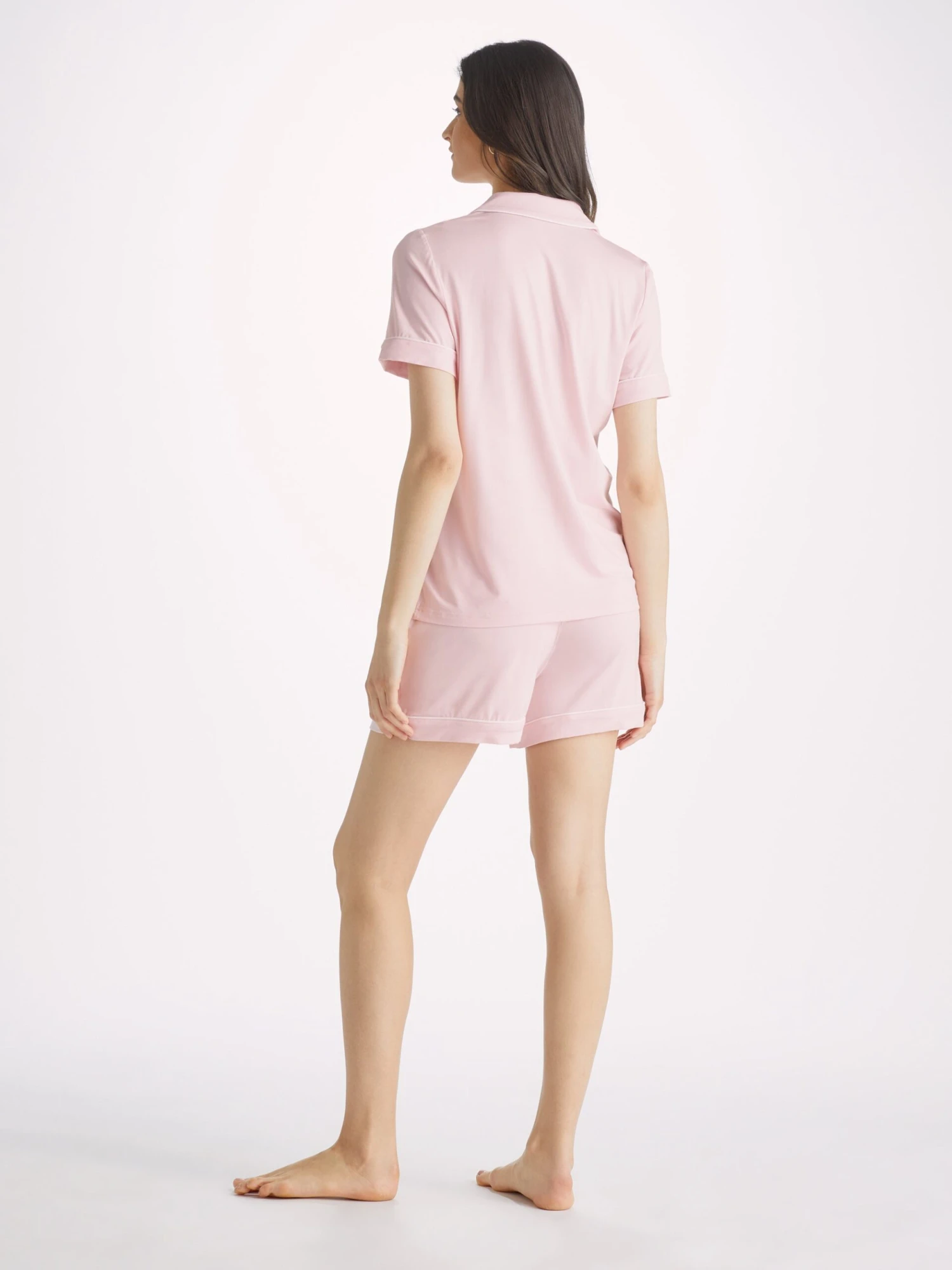 Women's Short Pyjamas Lara Micro Modal Stretch Ballet Pink 6 Women's Short Pyjamas Lara Micro Modal Stretch Ballet Pink - Image 4