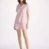 Women's Short Pyjamas Lara Micro Modal Stretch Ballet Pink 1 Women's Short Pyjamas Lara Micro Modal Stretch Ballet Pink -Derek Rose Shop womens short pyjamas lara micro modal stretch ballet pink front