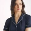 Women's Short Pyjamas Lara Micro Modal Stretch Navy