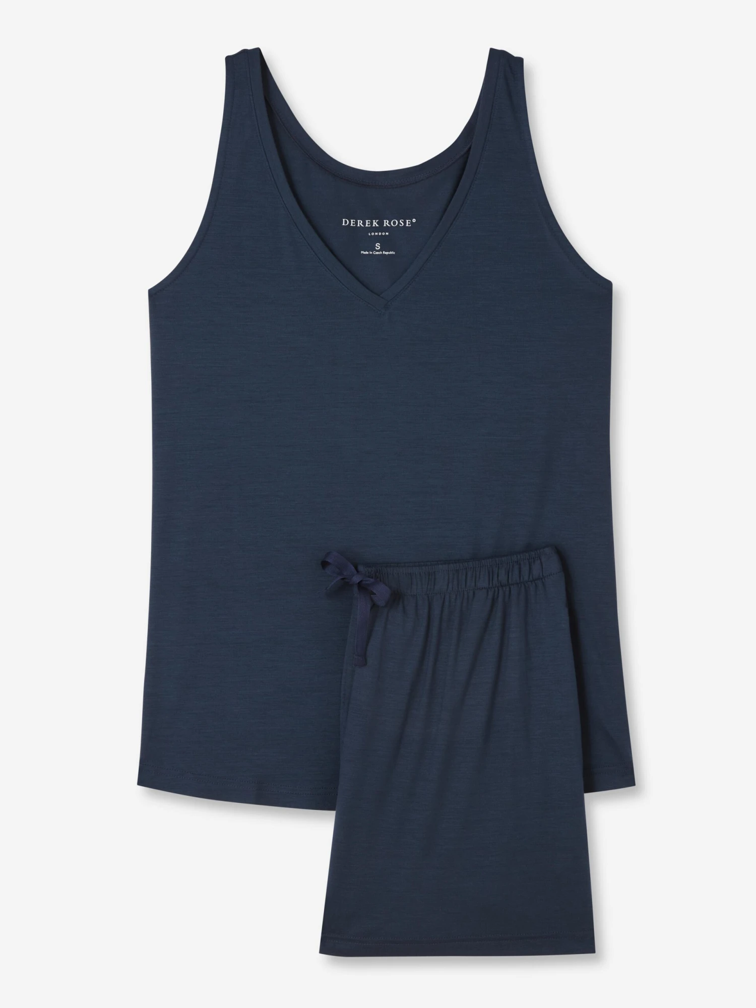 Women's Short Vest Pyjamas Lara Micro Modal Stretch Navy 4 Women's Short Vest Pyjamas Lara Micro Modal Stretch Navy - Image 2