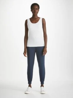 Women's Support Vest Lara Micro Modal Stretch White -Derek Rose Shop womens support vest lara micro modal stretch white front