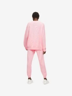 Women's Relaxed Sweater Daphne Cashmere Pink -Derek Rose Shop womens sweater daphne 10 cashmere pink back