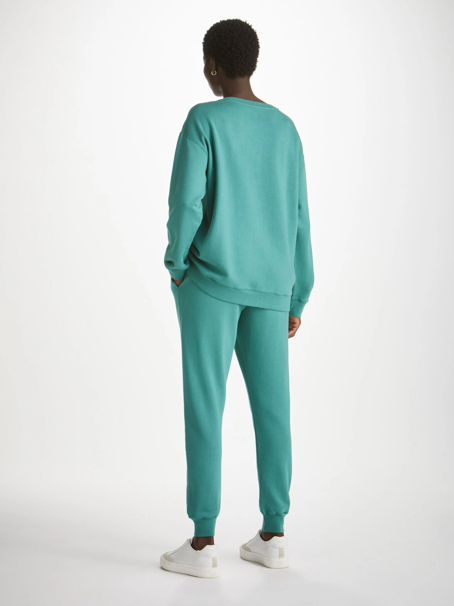 Women's Sweatpants Quinn Cotton Modal Stretch Teal 6 Women's Sweatpants Quinn Cotton Modal Stretch Teal - Image 4