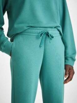 Women's Sweatpants Quinn Cotton Modal Stretch Teal 11 Women's Sweatpants Quinn Cotton Modal Stretch Teal -Derek Rose Shop womens sweatpants quinn cotton modal stretch teal cords