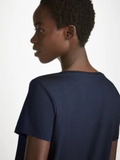 Women's T-Shirt Lara Micro Modal Stretch Navy -Derek Rose Shop womens t shirt lara micro modal stretch navy shoulder 7371ffe3 fbee 4aeb ac3a bf12a049679d