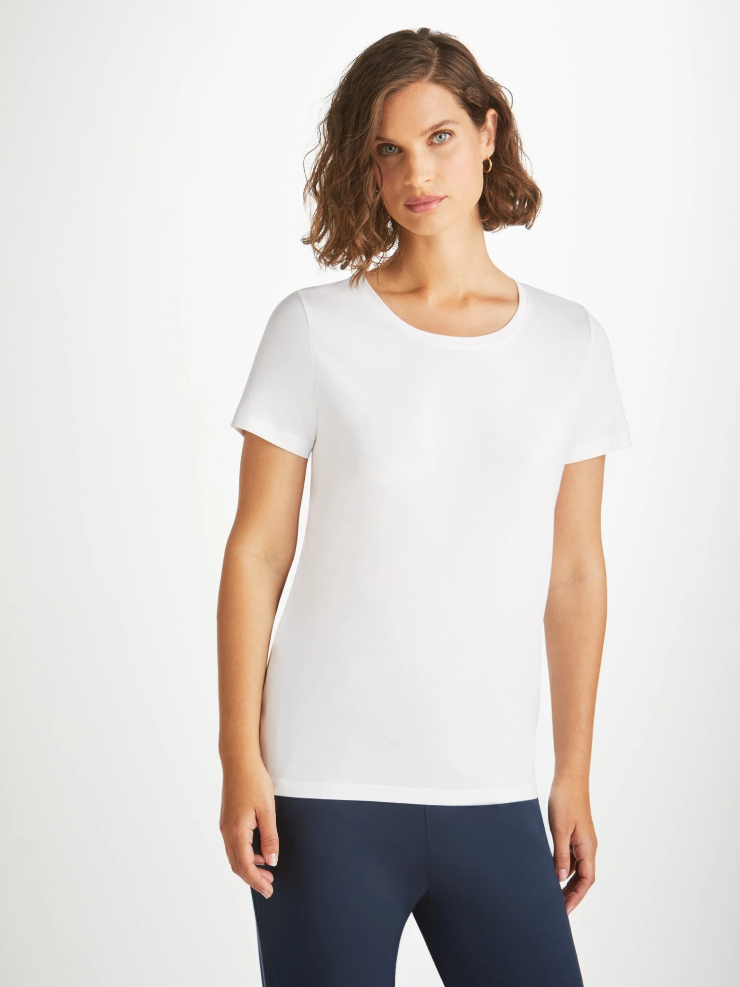 Women's T-Shirt Lara Micro Modal Stretch White 3 Women's T-Shirt Lara Micro Modal Stretch White