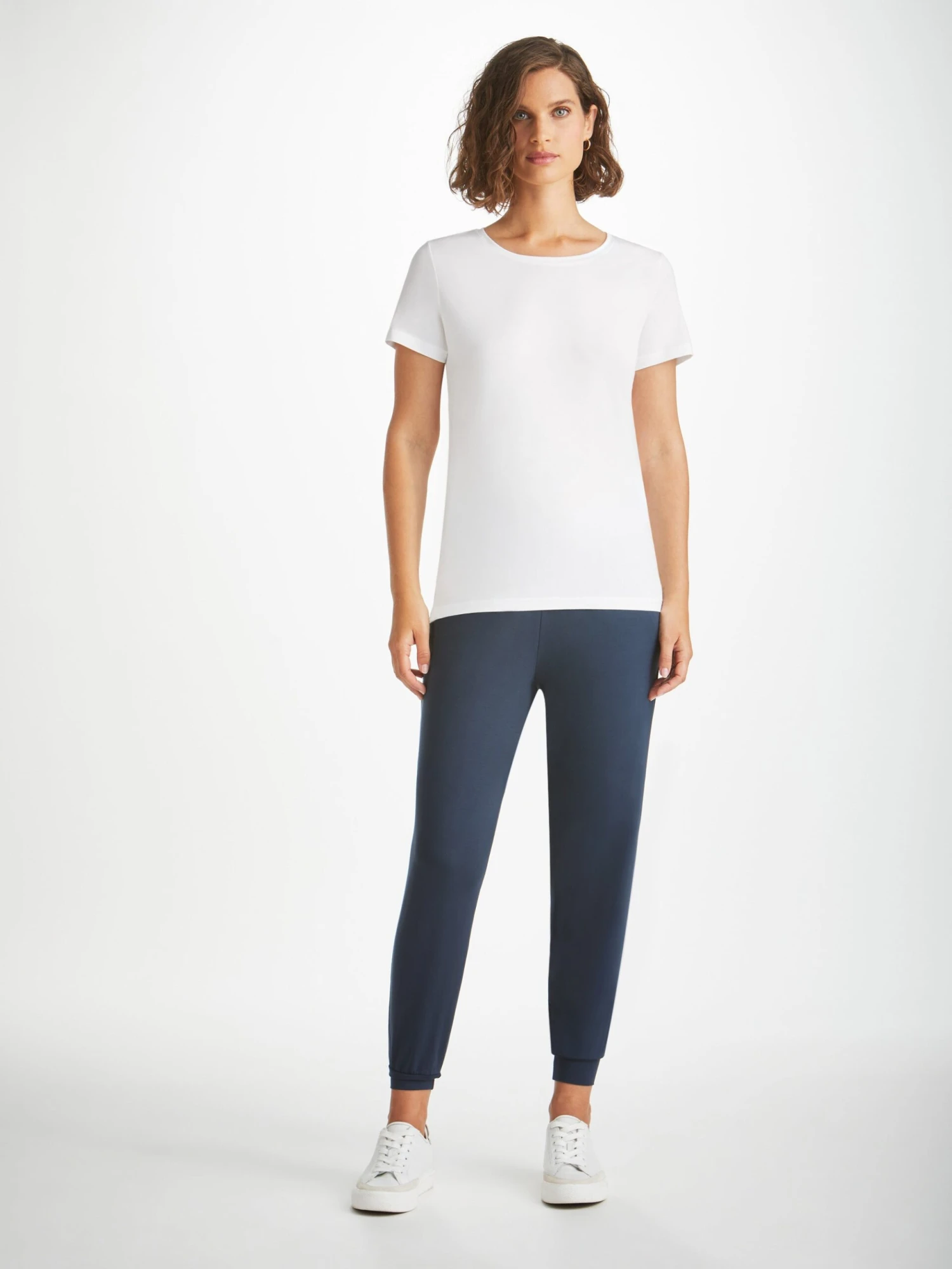 Women's T-Shirt Lara Micro Modal Stretch White 5 Women's T-Shirt Lara Micro Modal Stretch White - Image 3