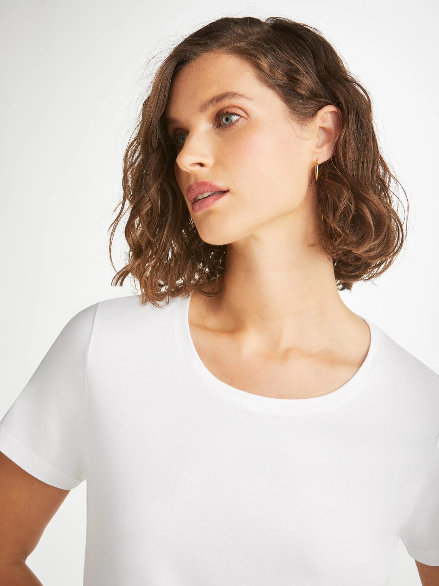 Women's T-Shirt Lara Micro Modal Stretch White 8 Women's T-Shirt Lara Micro Modal Stretch White - Image 6