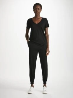 Women's Track Pants Basel Micro Modal Stretch Black