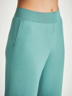 Women's Track Pants Basel Micro Modal Stretch Teal -Derek Rose Shop womens track pants basel micro modal stretch green pocket