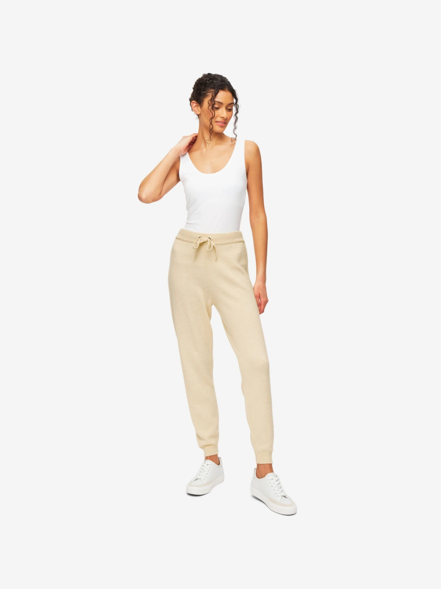 Women's Track Pants Daphne Cashmere Beige 5 Women's Track Pants Daphne Cashmere Beige - Image 3