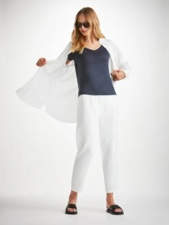 Women's Trousers Vienna Linen White