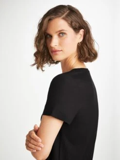 Women's V-Neck T-Shirt Lara Micro Modal Stretch Black -Derek Rose Shop womens v neck t shirt lara micro modal stretch black shoulder 73ddf6e8 40c3 4f64 9791 03fe7ed02ebf
