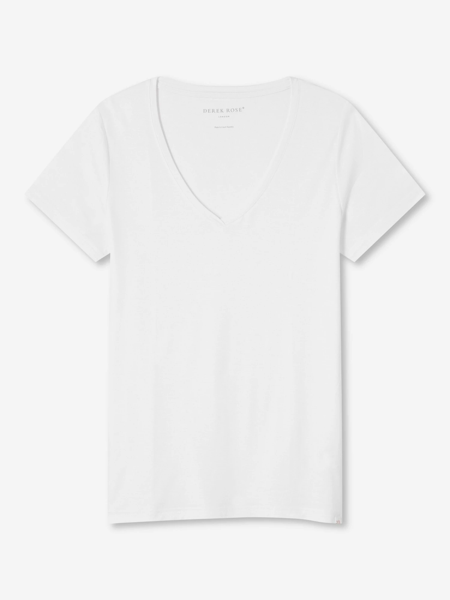 Women's V-Neck T-Shirt Lara Micro Modal Stretch White 4 Women's V-Neck T-Shirt Lara Micro Modal Stretch White - Image 2